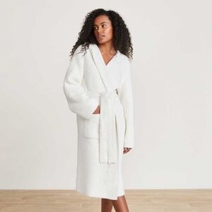 Barefoot Dreams CozyChic Ribbed Robe in Pearl SZ 3/Large - NWT